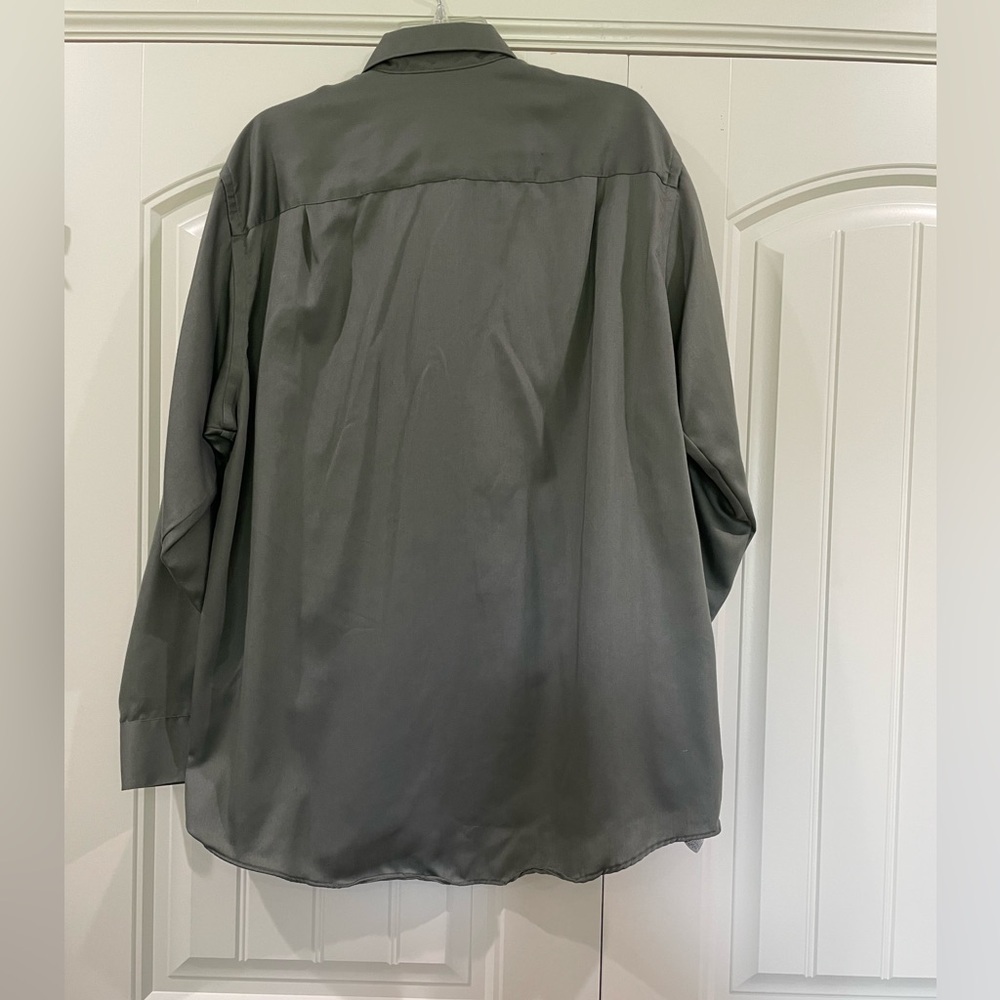 Men's Geoffrey Beene Grey Dress Shirt wrinkle free 17 - Picture 2 of 3